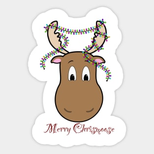 Merry Chrismoose Sayings Sticker